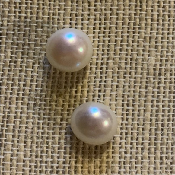 Pearl Stud white earrings.12 mm Beautiful Luster. SS. - Picture 6 of 6